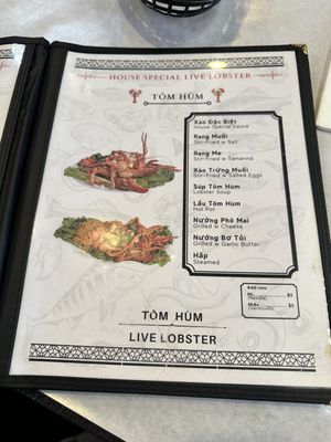 Tràm Chim Live King Crab Menu